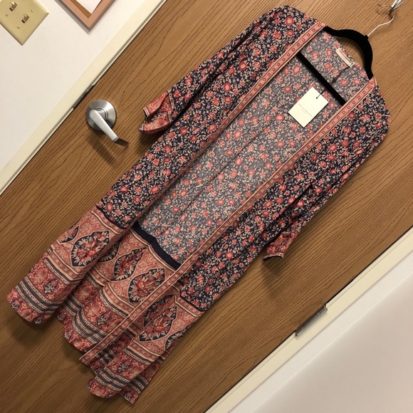 Spell & The Gypsy Jasmine Duster Kimono Navy NWT - Picture 7 of 8